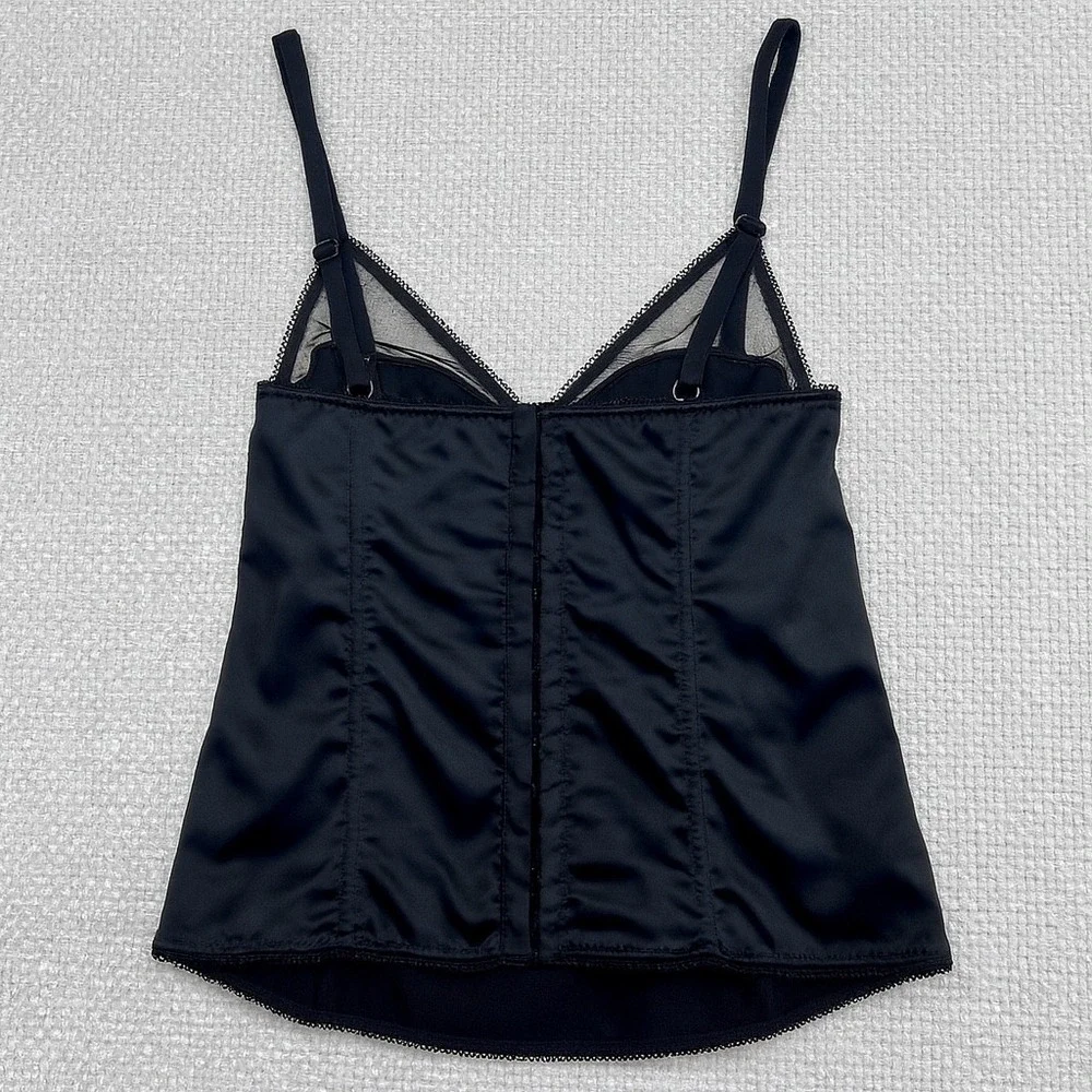 Dolce & Gabbana Black Corset Top, Adjustable Strap Cami, Lingerie, Italian - Picture 2 of 10